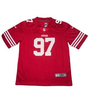 San Francisco 49ers #97 Bosa XL NFL Jersey Red Nike Players On Field
